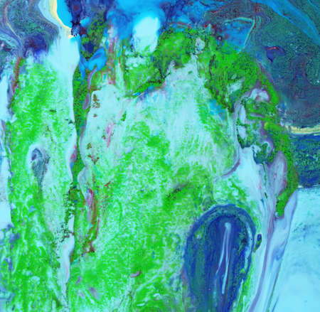 colorful flow of colors on canvas. Abstract background or texture. Acrylic Fluid Art