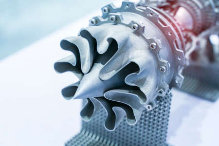 3D printer jet engine printed model metal plastic