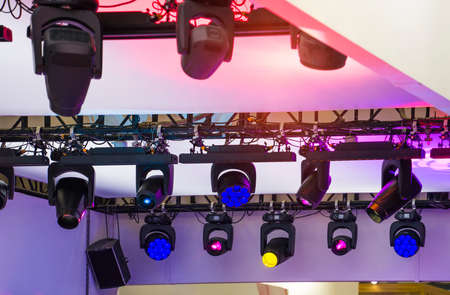 spotlights on a theatre stage