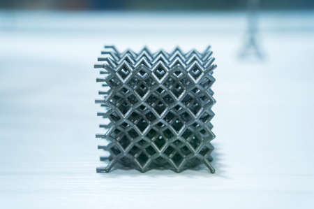 Metal products made by metal 3D printing. Modern additive technology.