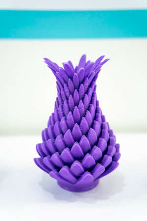vase closeup object printed 3d printer close-up. Progressive modern additive technology 4.0...