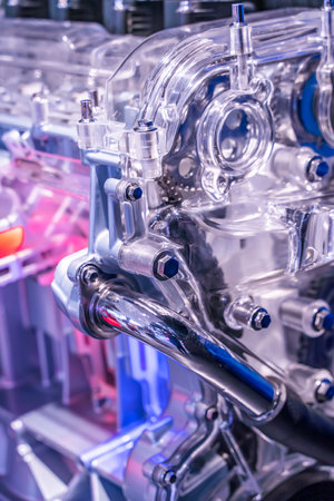 electric system of eco car engine, Automotive part concept.の写真素材