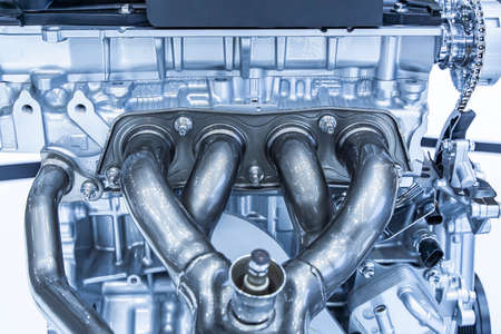 modern powerful car engine sectionの写真素材