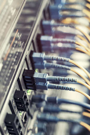 Fiber optic cable connect to communication Distribution point