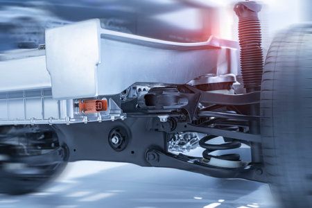 electric system of eco car engine, Automotive part concept.の写真素材