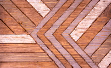 Vintage rustic wooden background with oblique lines backgroundの写真素材