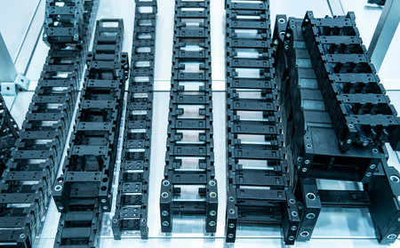 plastic cable chain used for CNC machineの写真素材