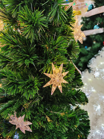 Christmas decorated Tree with dectoration,holiday concept.の写真素材