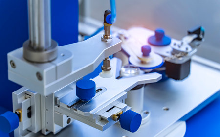 automatic optician equipment for Monitor camera lens production in workshop,Smart factory industry...