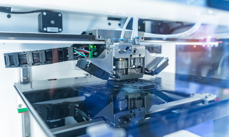 3D printer or additive manufacturing and robotic automation technology.