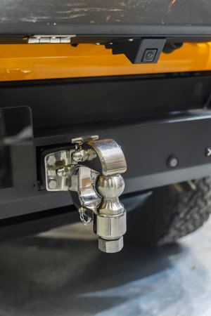 Tow hitch for towing a trailer of SUVの写真素材