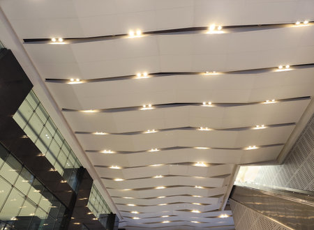 LED hall with light stripsの写真素材