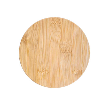 Round bamboo object isolated over the white backgroundの写真素材