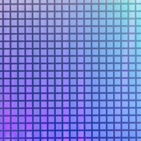 Silicon Wafers with microchips used in electronics for the fabrication of integrated circuits