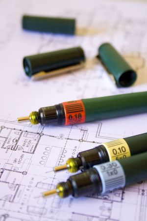 Architectural Technical Drawingの写真素材