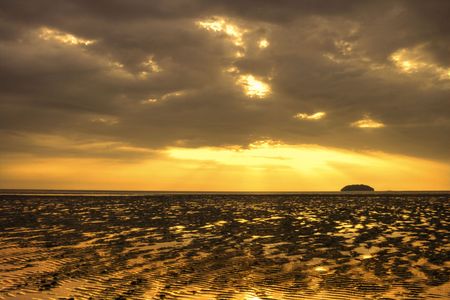 High dynamic range sunsetの写真素材