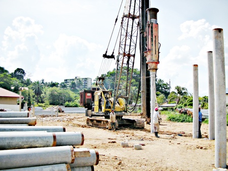 Piling works の写真素材
