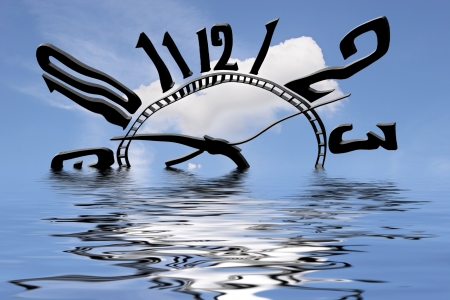 Conceptual  image  of timeの写真素材