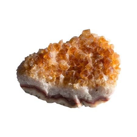 Mineral  citrine  on a white background