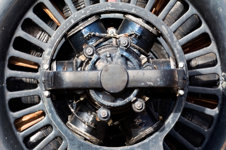 Old electric motor in the sunshine
