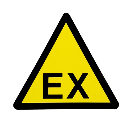 A  sign danger explosive atmosphereの写真素材