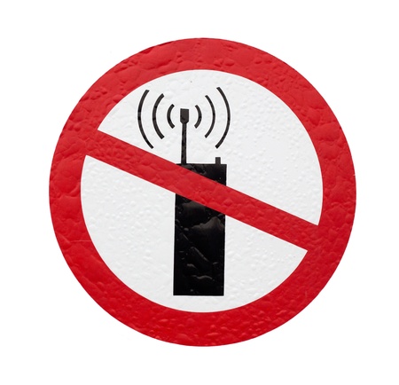 A sign of  no handy