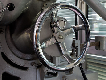 The Metal chrome valve in a factory