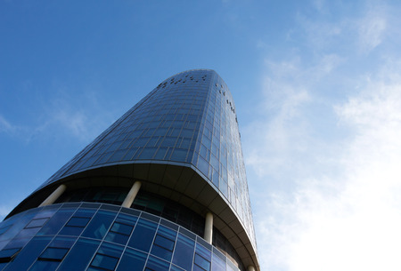 Skyscraper against a blue sky in Cologne, Germany