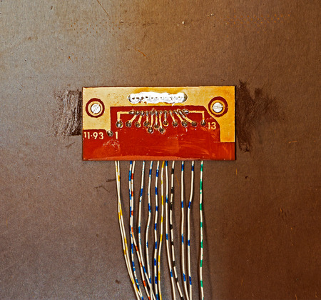 The old chip on the plastic wall