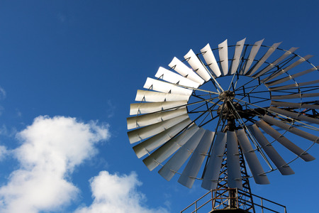 The Wind mill against a blue skyの写真素材