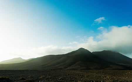 Mountains of  Fuerteventura in the area Jandiaの写真素材