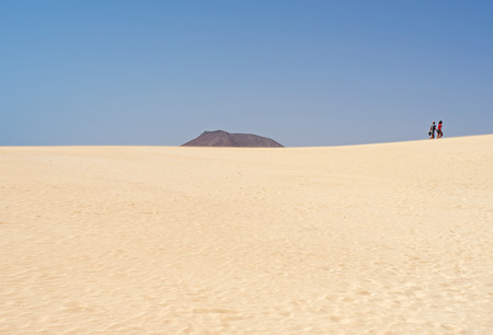 Desert of Fuerteventura in the area Corallejoの写真素材
