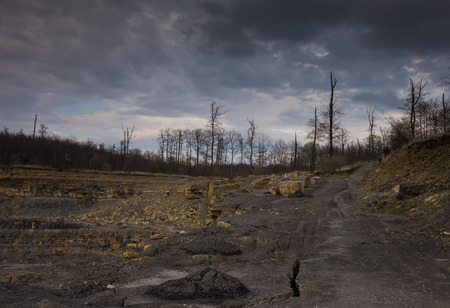 The landscape in a quarry career