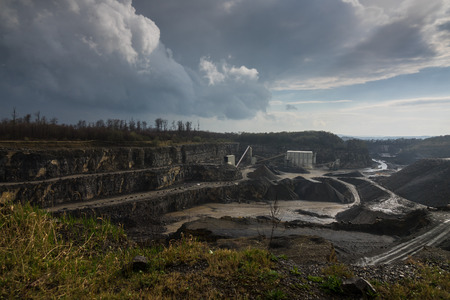 Crushed stone factory in a quarry career