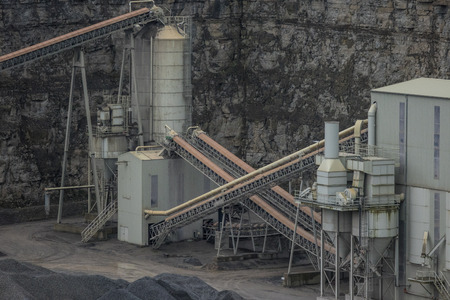Crushed stone factory in a quarry career