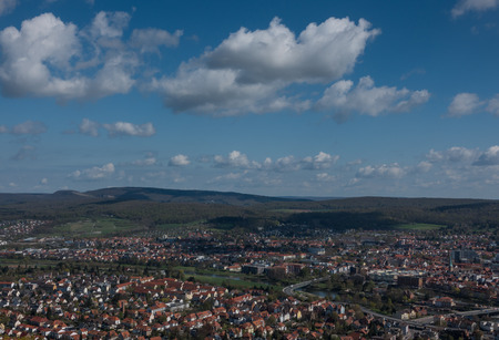 City Hamelin from aerial viewpoint ,Germanyの写真素材