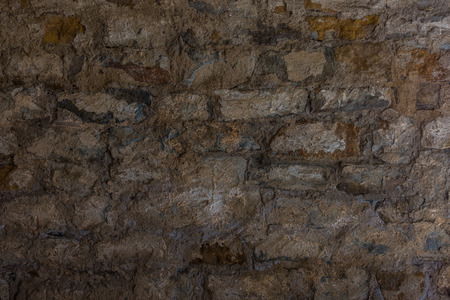 The gray und old stone wallの写真素材