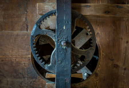The pinion gear of an old mechanical device.の写真素材