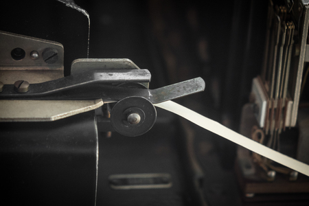 The old and vintage electrical telegraph, Morse system.の写真素材