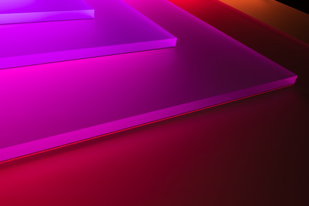 The neon light in a dark room.の写真素材
