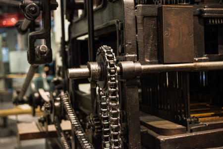 The old and vintage engine, macro.の写真素材