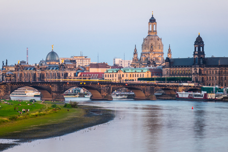 The  bridge on river of city Dresden, Germany.の写真素材