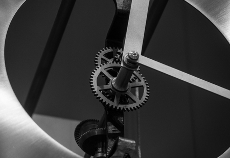 The mechanism of a old and vintage machine.