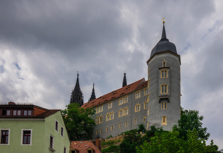 The old buildings of city Meissen, Germany.のeditorial素材