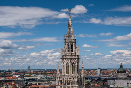 The city Munich of bird's-eye,  Germany  Bavaria .の写真素材