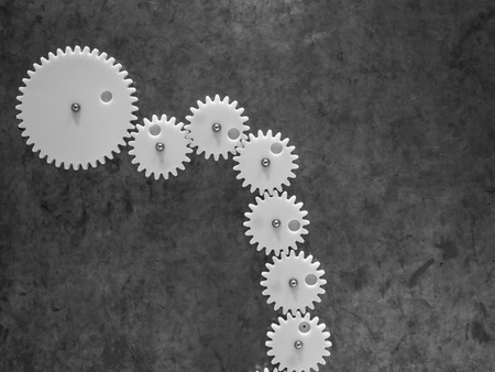 The gears of a mechanism on metal wall .の写真素材