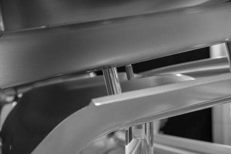 Metal parts of a car in automotive production .の写真素材
