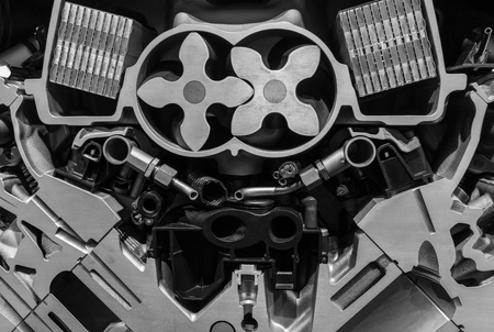Engine with rotor of a modern car .の写真素材