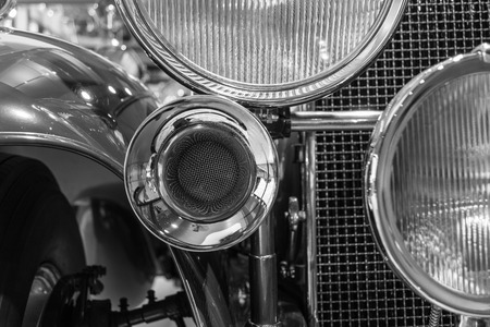 The part of an old car in retro styleの写真素材