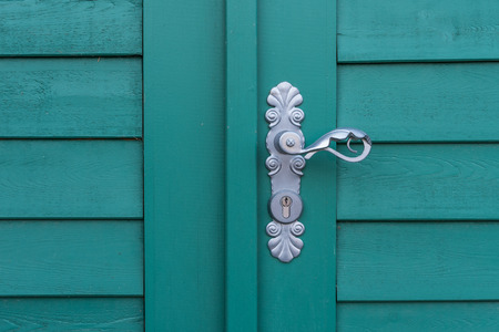 The old vintage door of a building .の写真素材